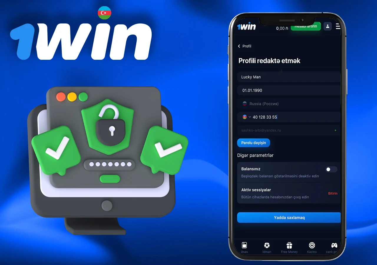 Onlayn kazino platformasında şəxsi hesabın yoxlanılması