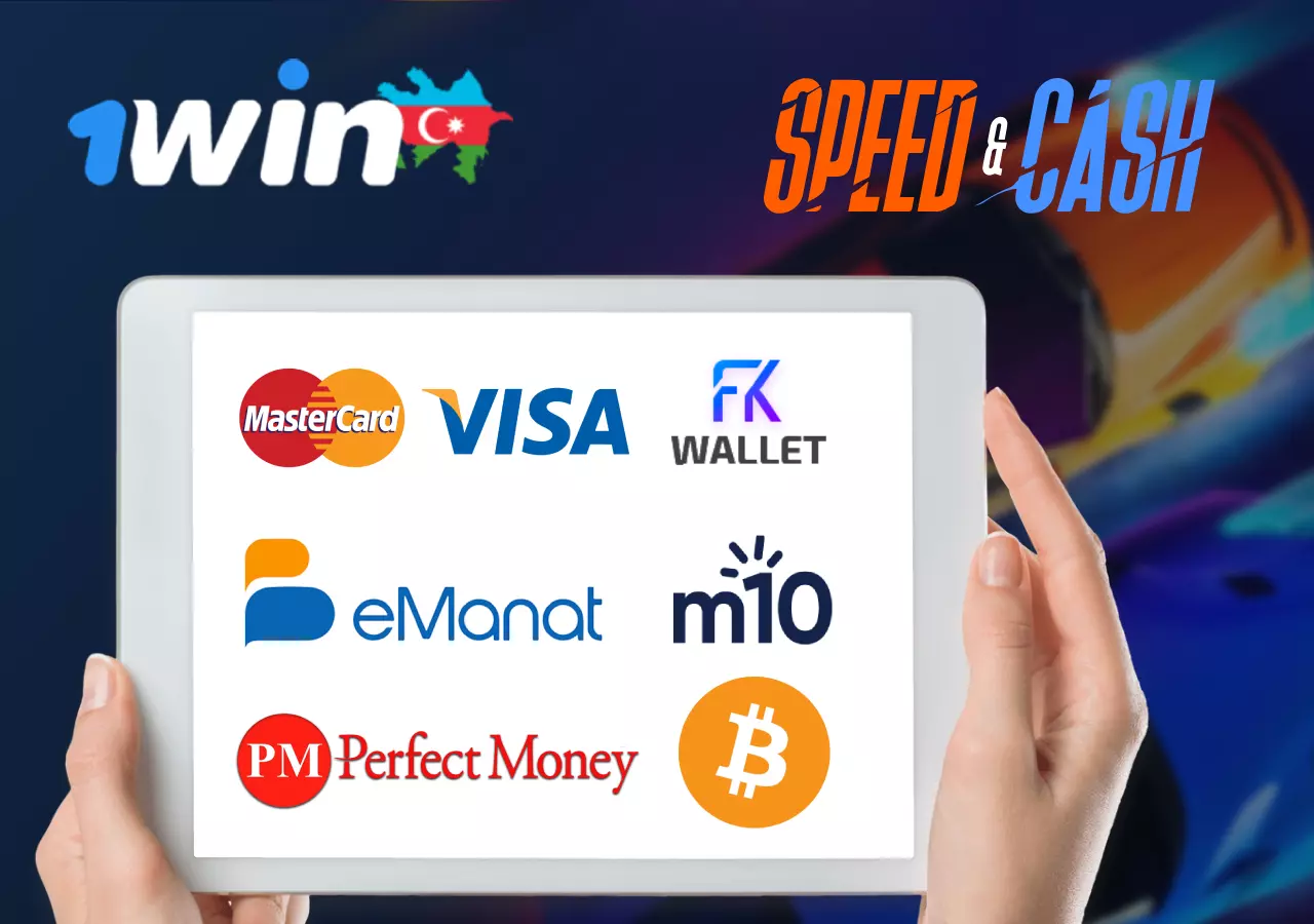 1Win Speed & Cash ödəniş üsulları